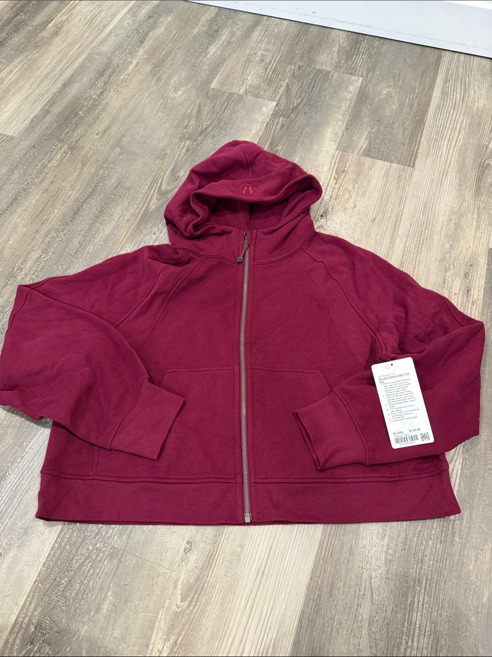 NEW with tags! Lululemon Scuba Oversized Full-Zip Hoodie Deep Luxe XL/XXL
